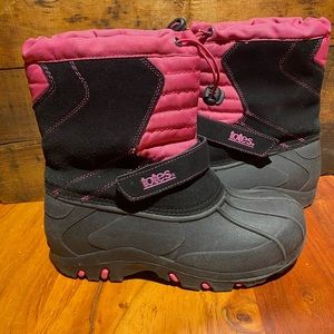 Totes‎ pink/black girls winter boots size 4
